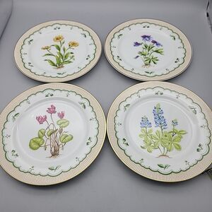 Georges Briard set (4) salad plates Victorian Garden Private Collection 7.5" new